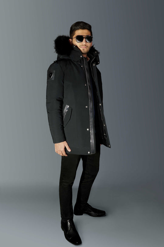 IRIDIUM Lightweight Two-Tone Fur Lined Parka for Men | Carbonesque